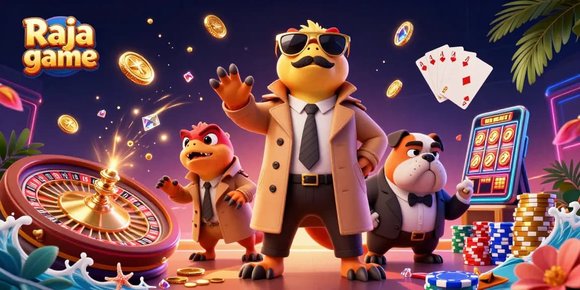 Experience thrilling play on Raja game with immersive casino elements and dynamic characters.