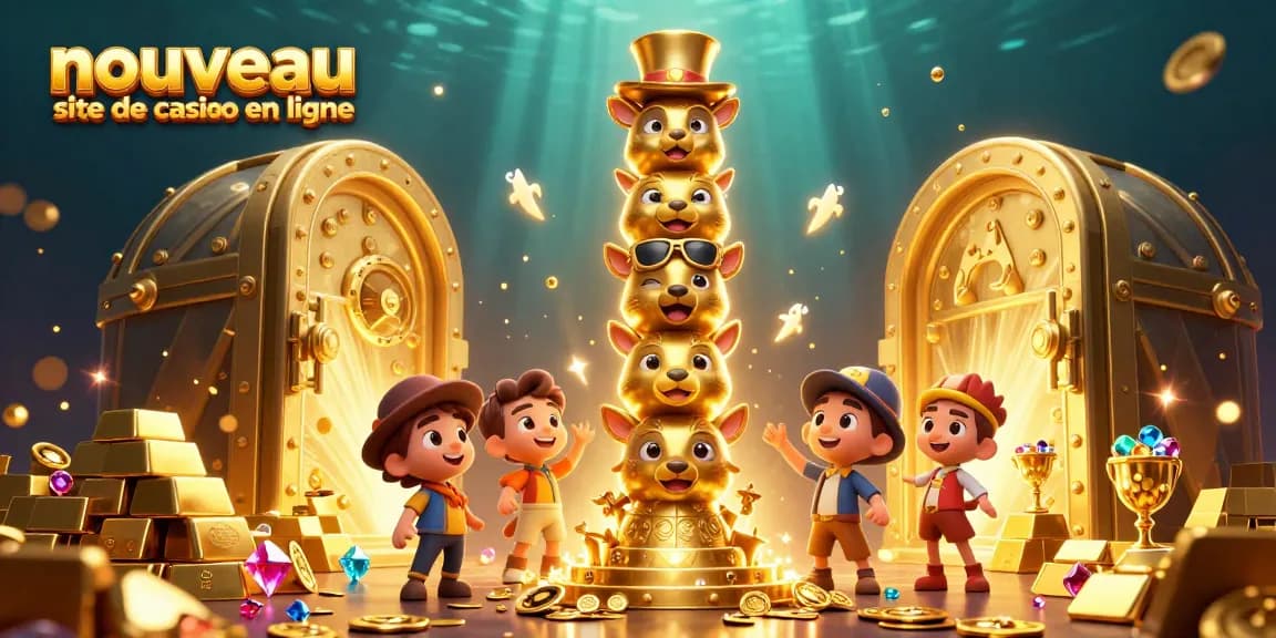 Découvrez un nouveau site de casino en ligne avec une illustration 3D captivante et dynamique.