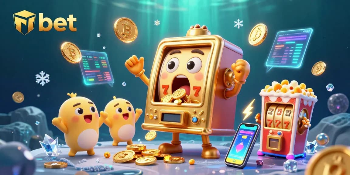 Jump into the excitement of nbet as the golden slot machine hits a jackpot, surrounded by dynamic casino elements.