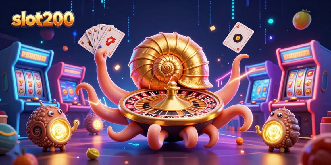 Experience thrilling gameplay at slot200 with stunning golden nautilus and vibrant casino elements.