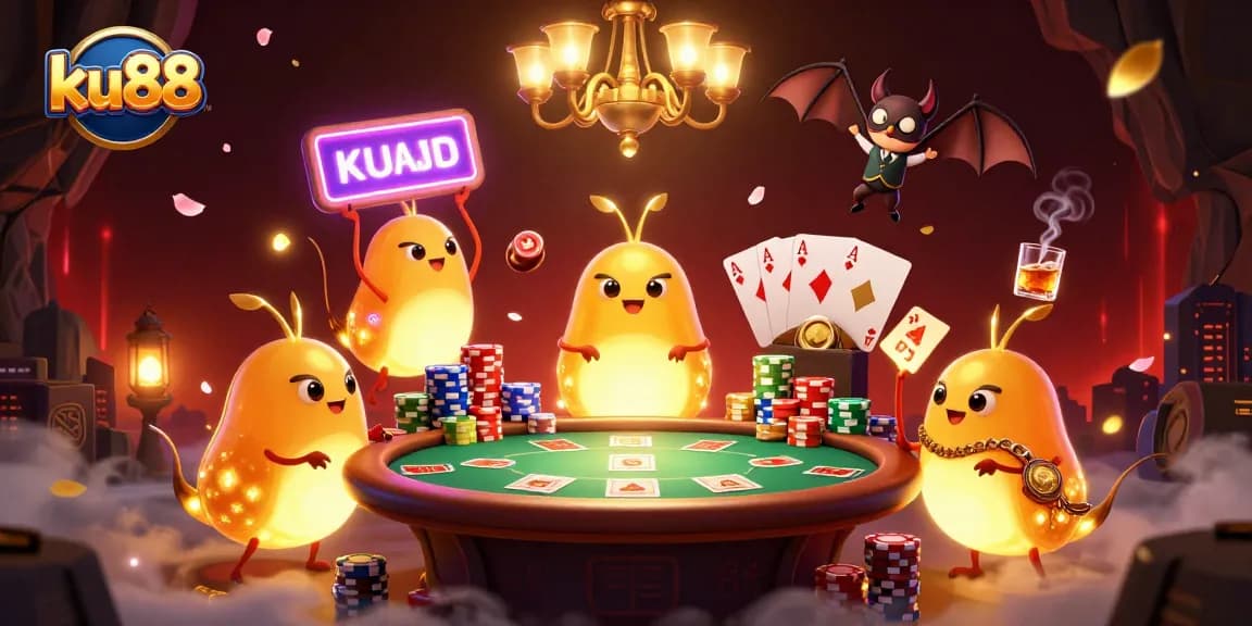 Experience the vibrant action of ku88 at a lively casino illuminated by glowworms.