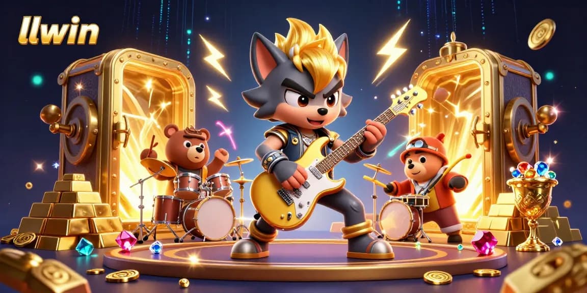 Experience llwin’s thrilling casino scene with vibrant characters and dazzling treasure.