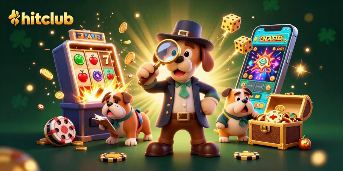 Engage with hitclub's thrilling game scene featuring a detective and thrilling casino elements.