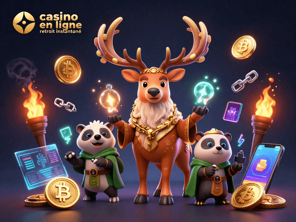 Jouez sur un casino en ligne retrait instantané avec des éléments graphiques captivants et des personnages fantastiques.