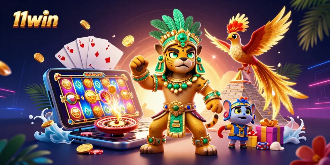 Experience thrilling gameplay with 11win's colorful slot game, featuring dynamic characters and elements.