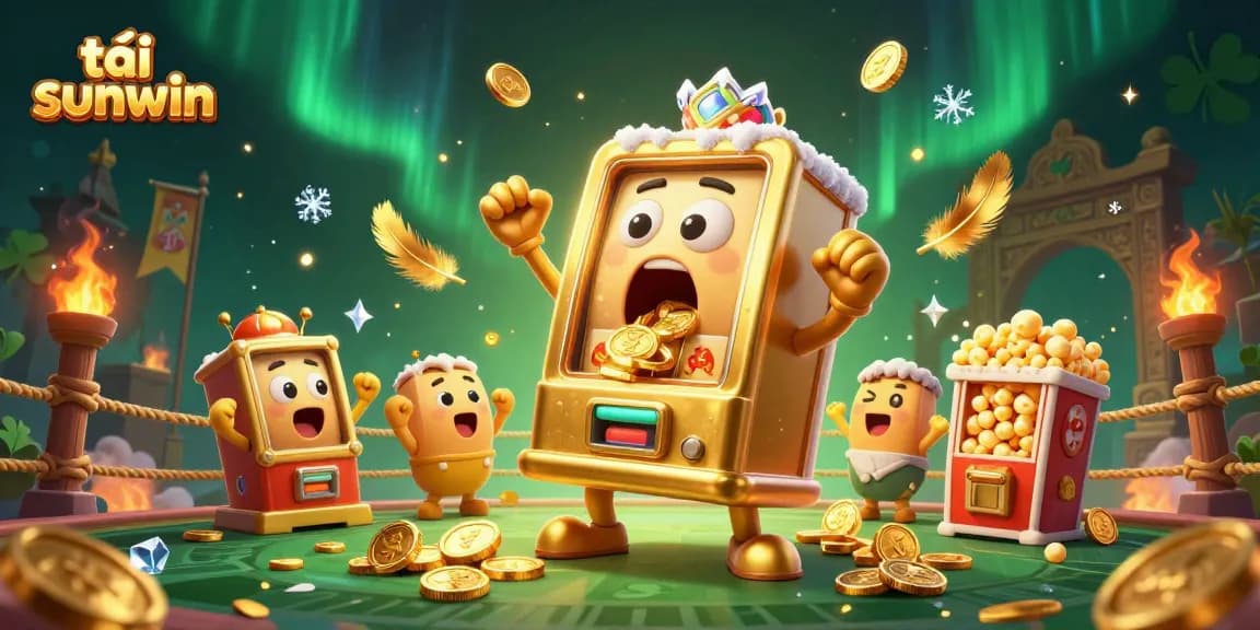 Play and win big with tải sunwin in this vibrant 3D casino illustration filled with action.