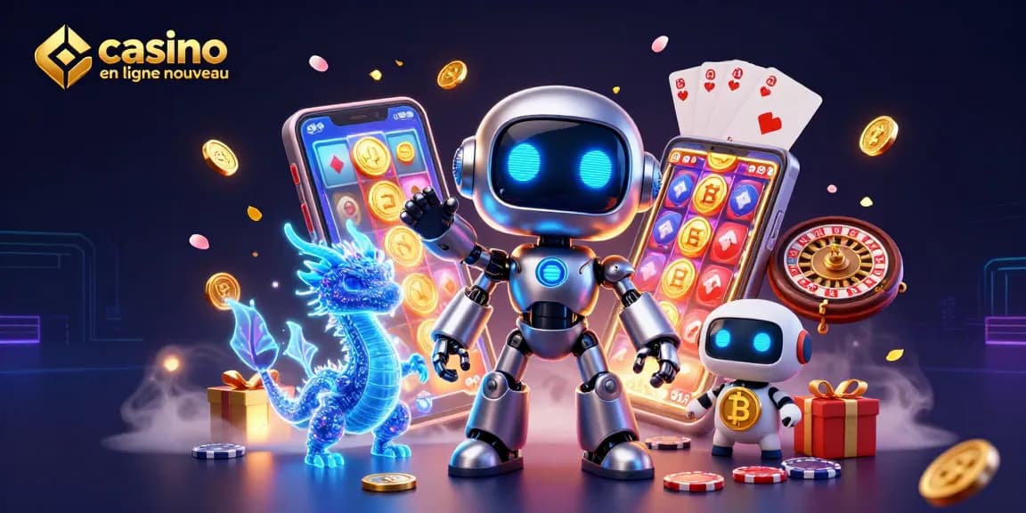 Jouez à des jeux captivants comme casino en ligne nouveau avec un robot cybernétique et un dragon holographique.