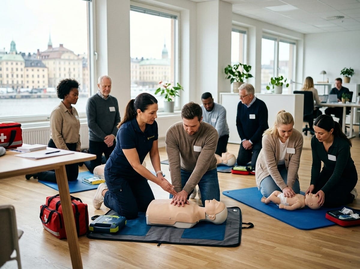 Ökad trygghet på jobbet efter en HLR kurs Stockholm