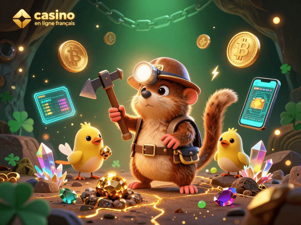 Apprenez les stratégies gagnantes sur le casino en ligne français avec notre illustration animée.