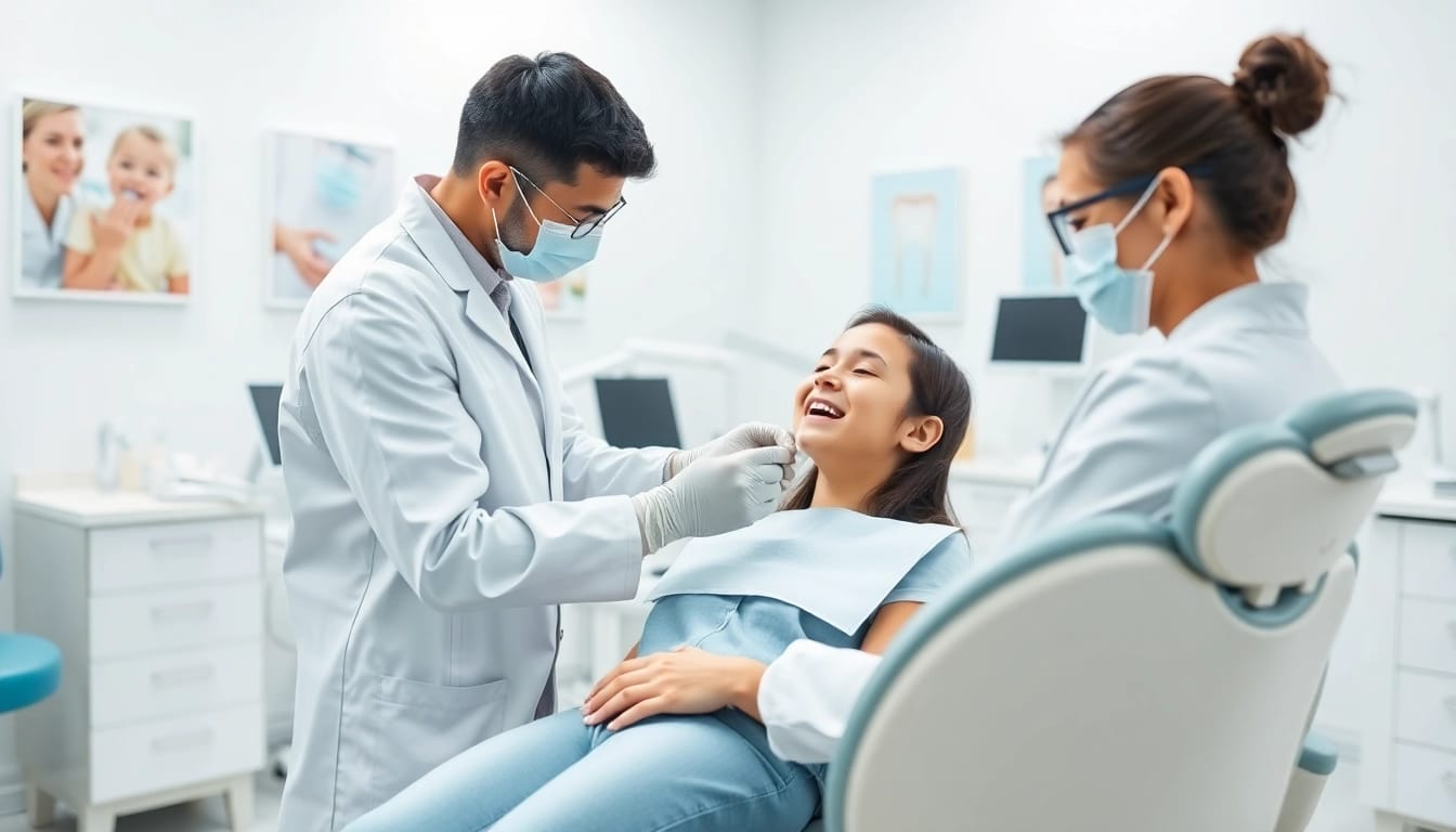 Delivering compassionate care in Family Dentistry during a routine check-up.