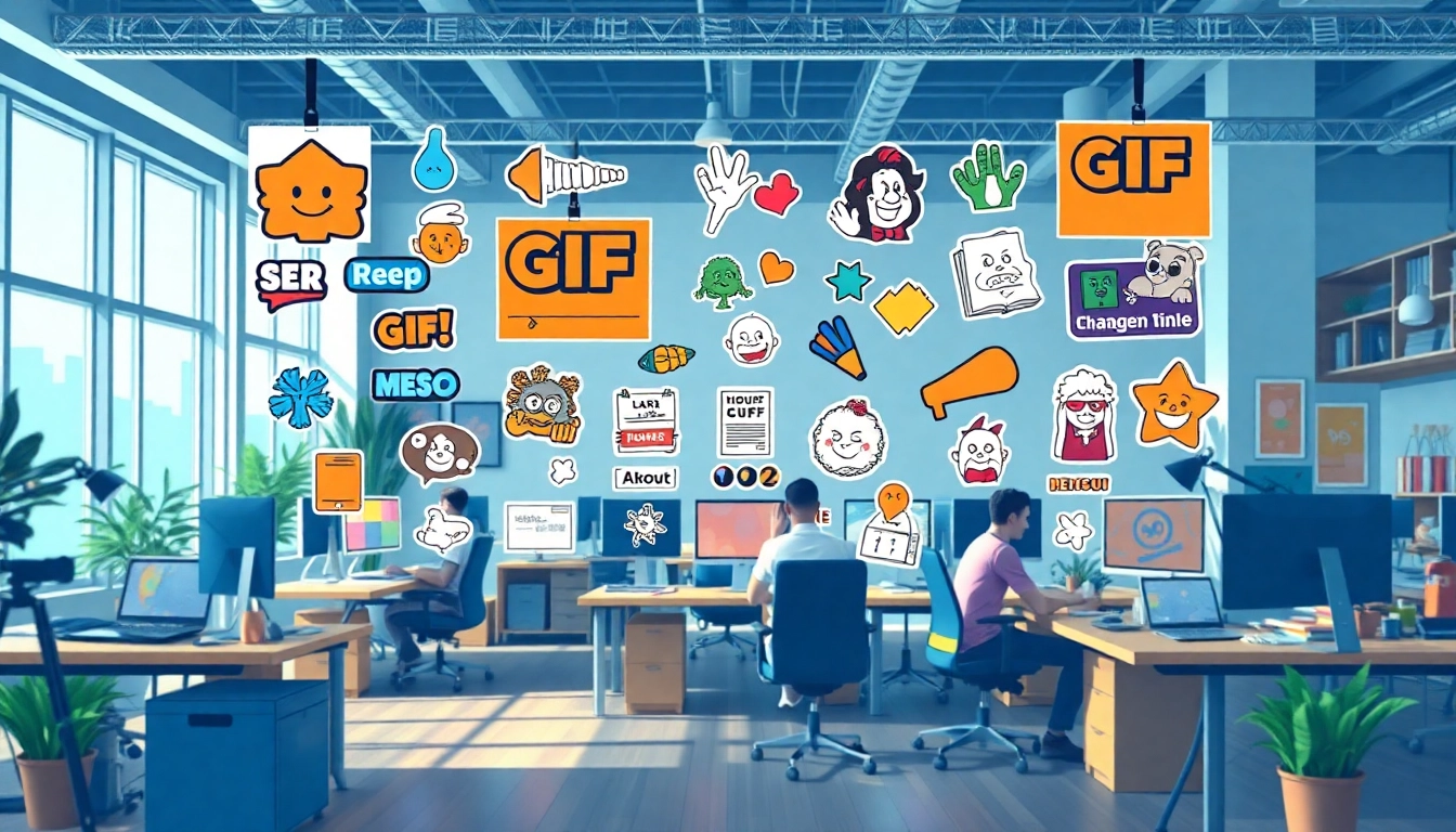 Klipy showcases dynamic GIFs, stickers, and memes in a vibrant creative workspace.