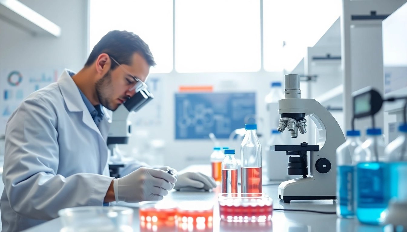 Voltera synthesizing research peptides in a modern laboratory environment.