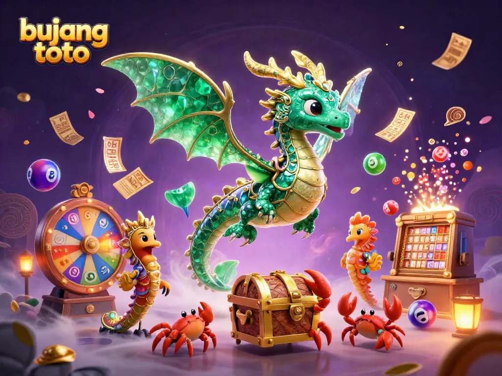Engage with the excitement of bujang toto amidst colorful lottery elements and captivating fantasy.