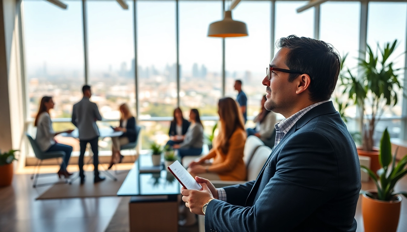 Pipeline expansion consultant California collaborating with clients in a modern office.