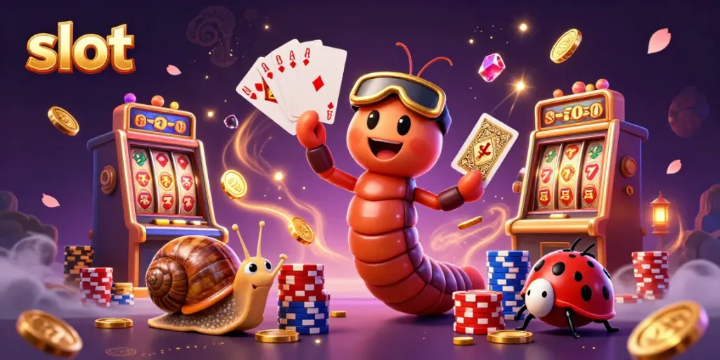 Visualisasi slot dengan dealer dan high-roller di kasino digital yang penuh warna.