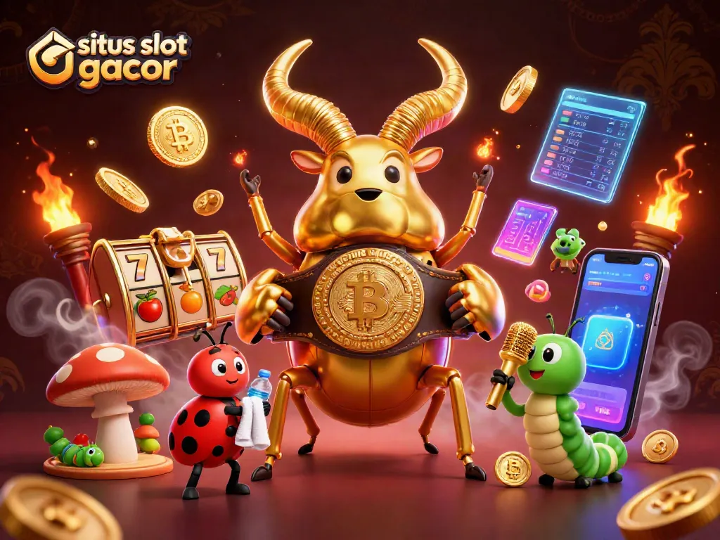 Permainan situs slot gacor dengan karakter menarik dan simbol jackpot berkilau untuk menarik perhatian pemain.