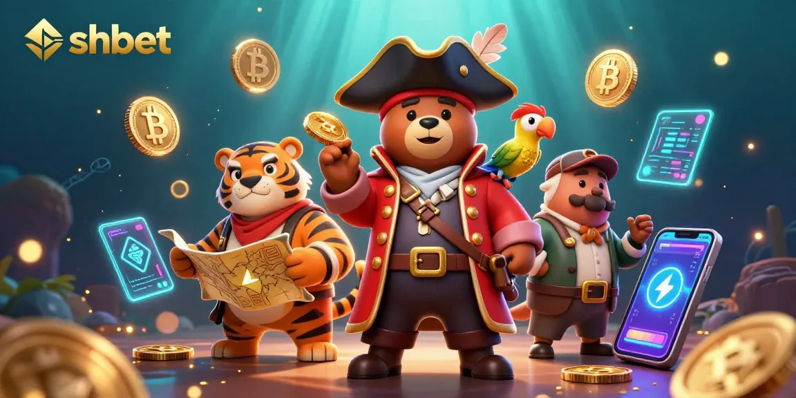 Engage in thrilling casino play with shbet's vibrant 3D pirate adventure themed illustration of gaming excitement.