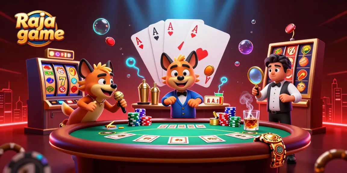 Engage with Raja game at this vibrant cartoon casino, showcasing hyenas in action.