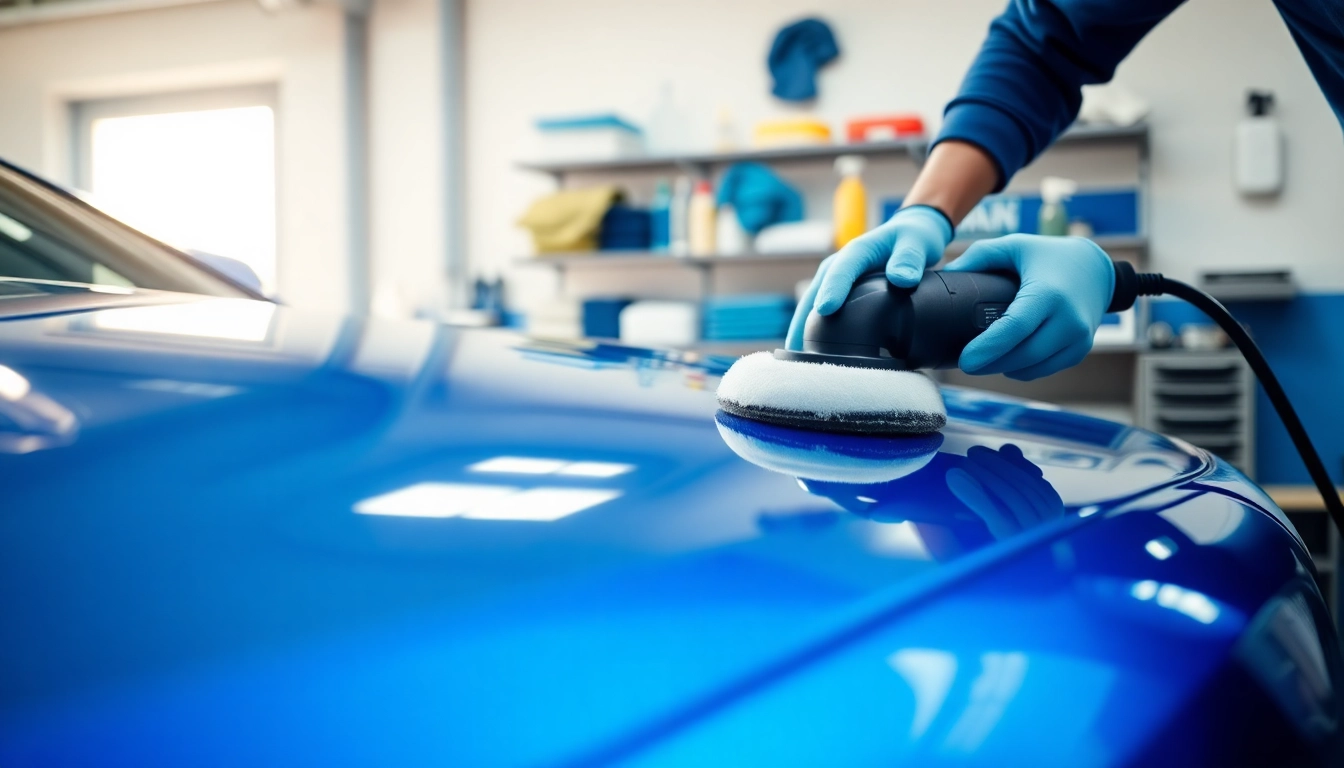 Enhance your car detailing routine step by step with a professional polishing scene.