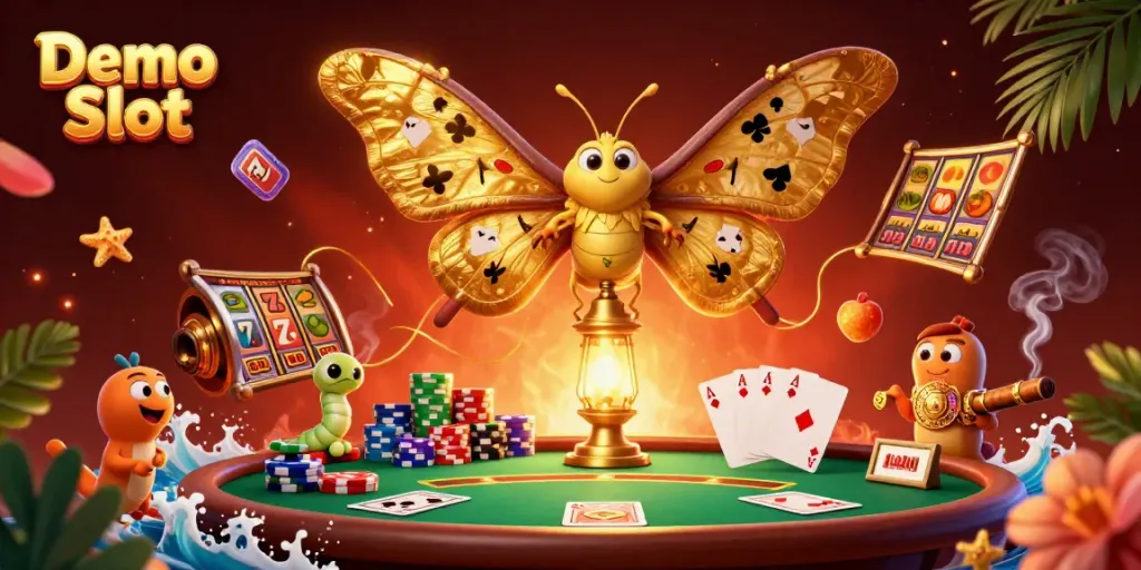 Experience thrilling gameplay with Demo Slot featuring vibrant casino elements and colorful characters.