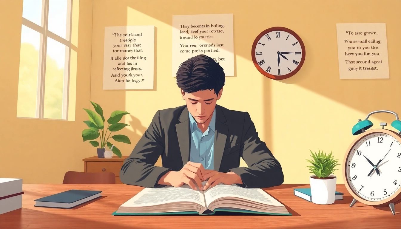 Person reflecting on how to Find my true Calling with notebook and quotes.