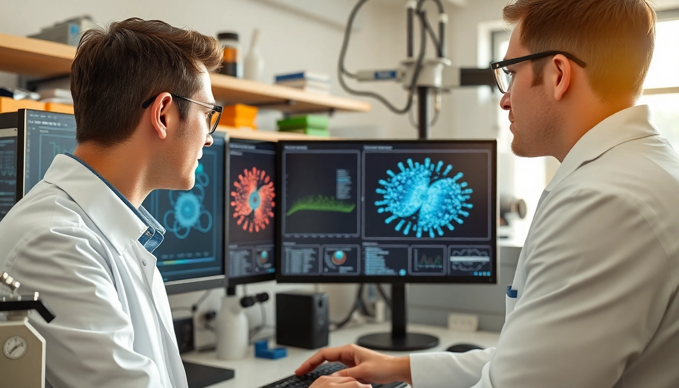 Simulating Discrete Element Modeling with advanced software in a modern laboratory.